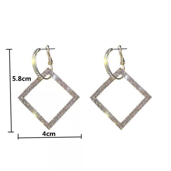 New diamond rhinestone earrings - Picture 2 of 2